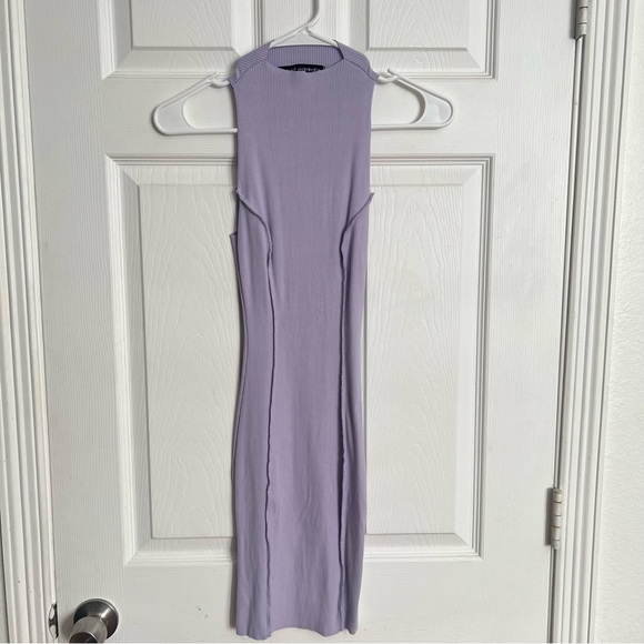 Naked Wardrobe | NWOT Lilac Snatched & Sexy Sleeveless Body Con Dress Size M - Picture 4 of 7